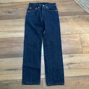 Vintage USA Levi Strauss 501 XX Jeans Dark Wash Button Fly Straight Leg VTG